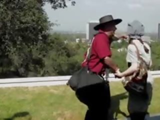 Roodharige amish tiener bending over- voor verboden lul