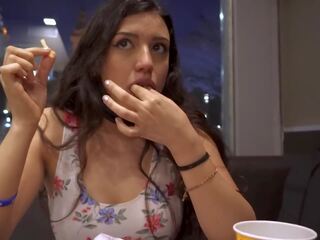 Latina loves McDonaldÃ¢ÂÂs Ice cream with cum on it and a toy inside her