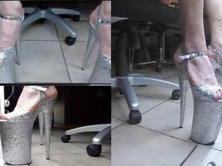 Webcam movie with 10 Inch Glitter Heels, adult film 8b